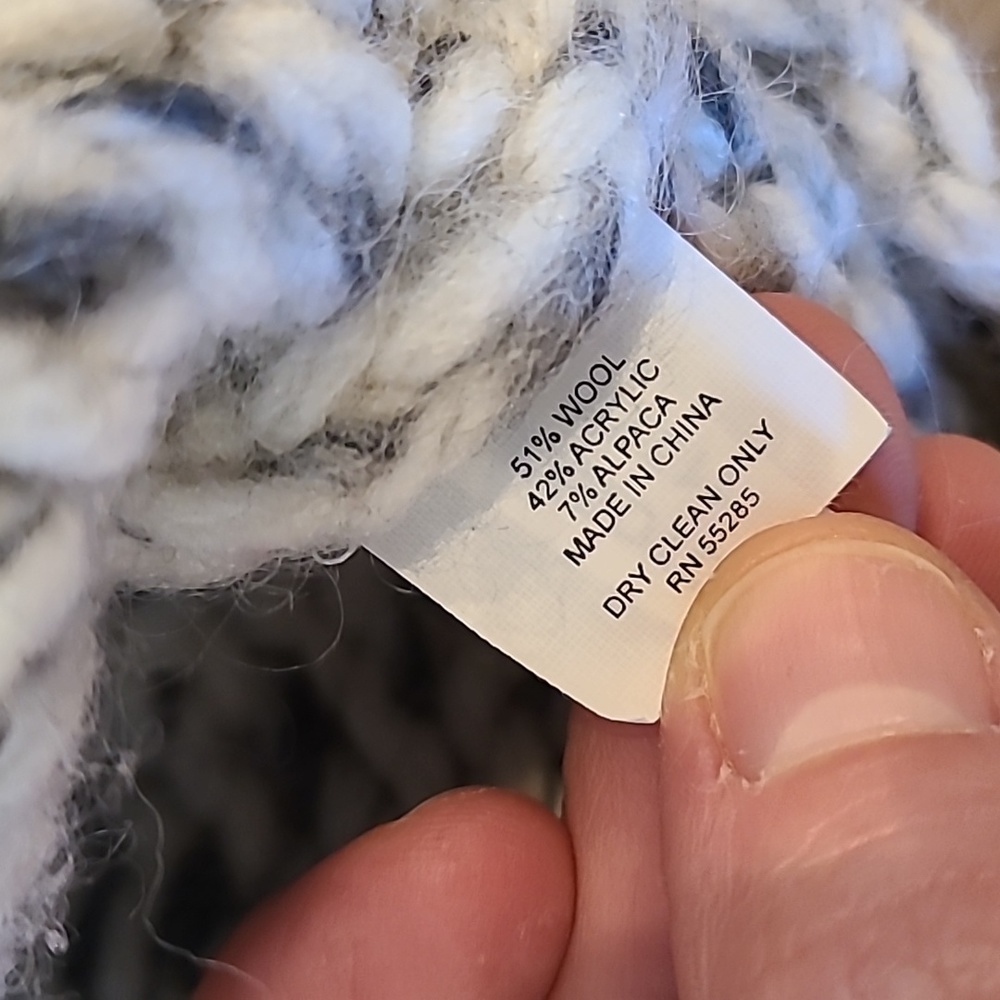 Express Snowflake Pattern Cowl Neck Sweater - image 3